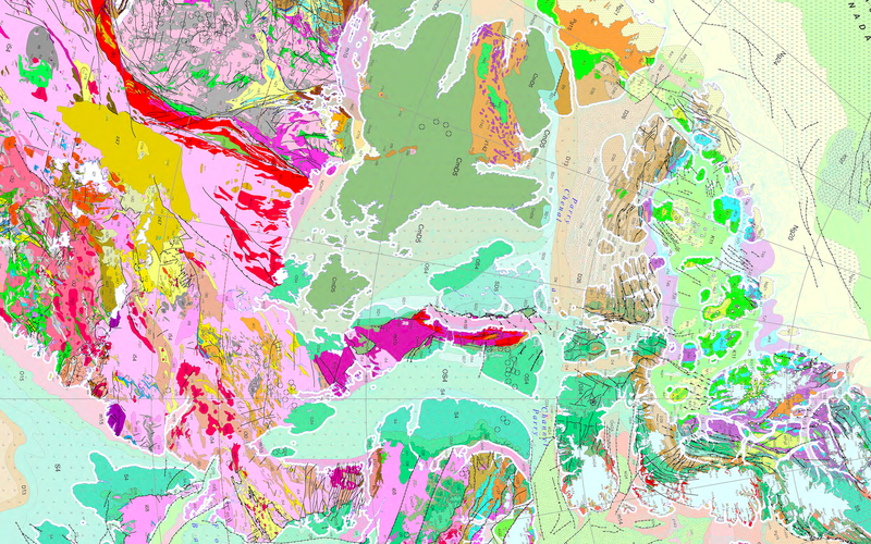 Illustration for article titled Your New Desktop Wallpaper: A Fetching Geological Map Of The Arctic